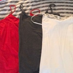 Spaghetti strap tank top bundle of 3